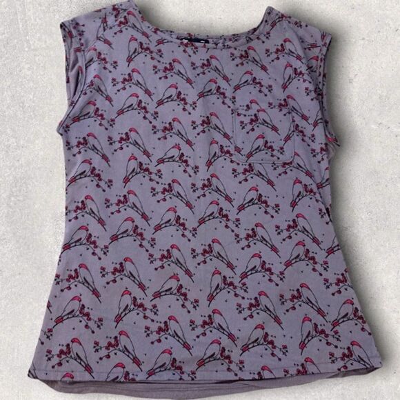 : : Gap Bird Print Blouse Top : : - Picture 1 of 12